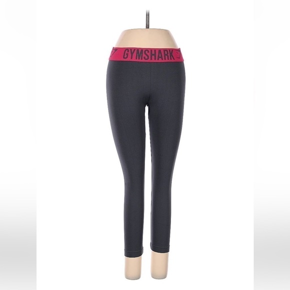 Gymshark Gray with Pink Waist Athletic Pants/Leggings in Sz Small - Picture 1 of 7